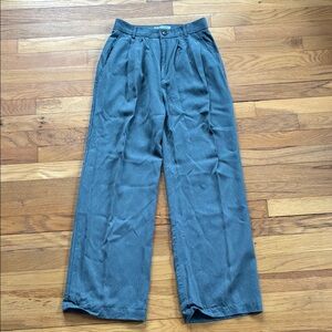 Reformation Mason Trousers 2 Tencel Wide Leg High Rise Academia Professional